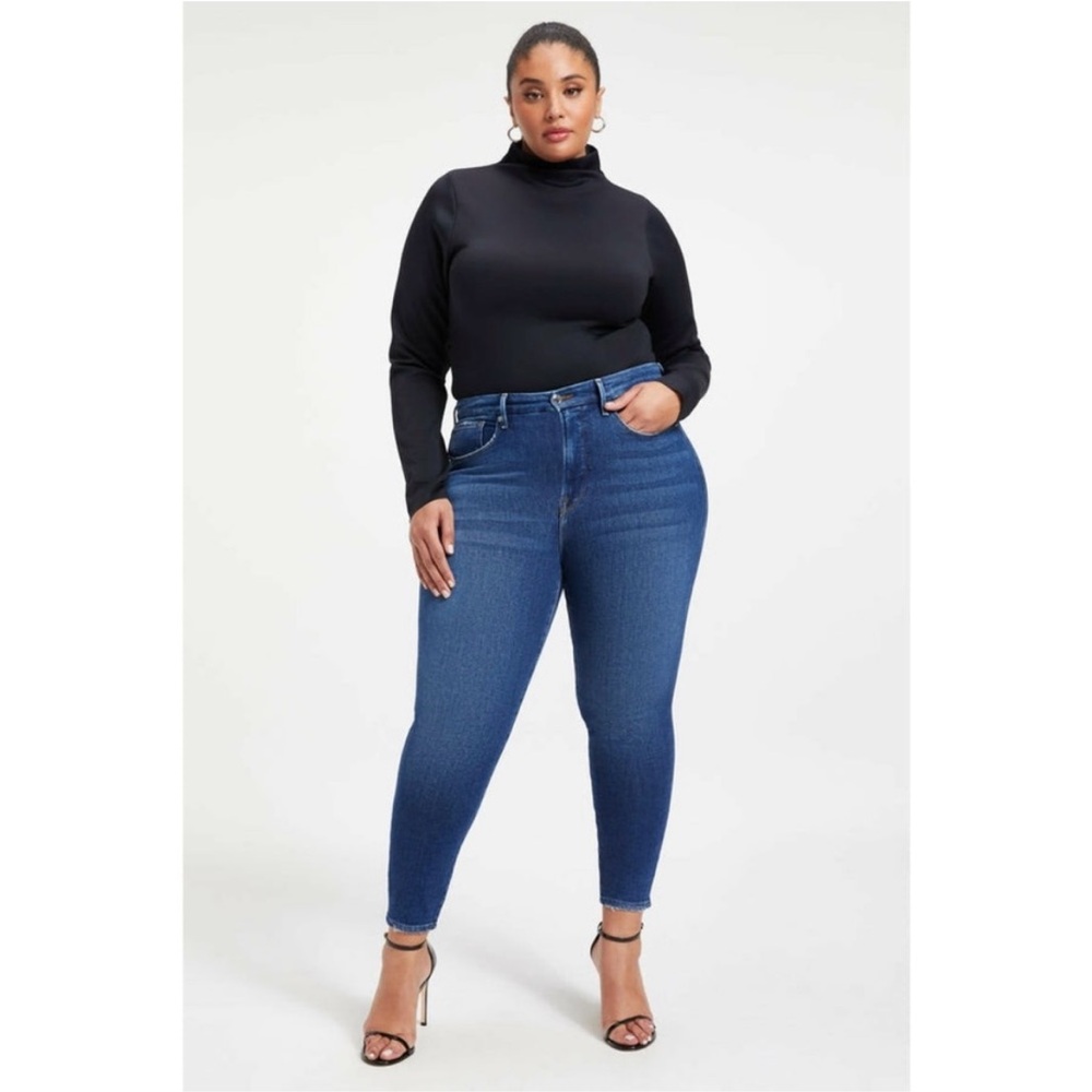 Good American Good Legs Ankle Jeans High Rise with Shadow Pockets Size 18